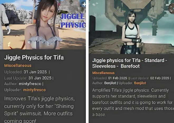 《最终幻想7：重生》蒂法物理摇晃Mod来袭主机玩家直呼羡慕(图4)